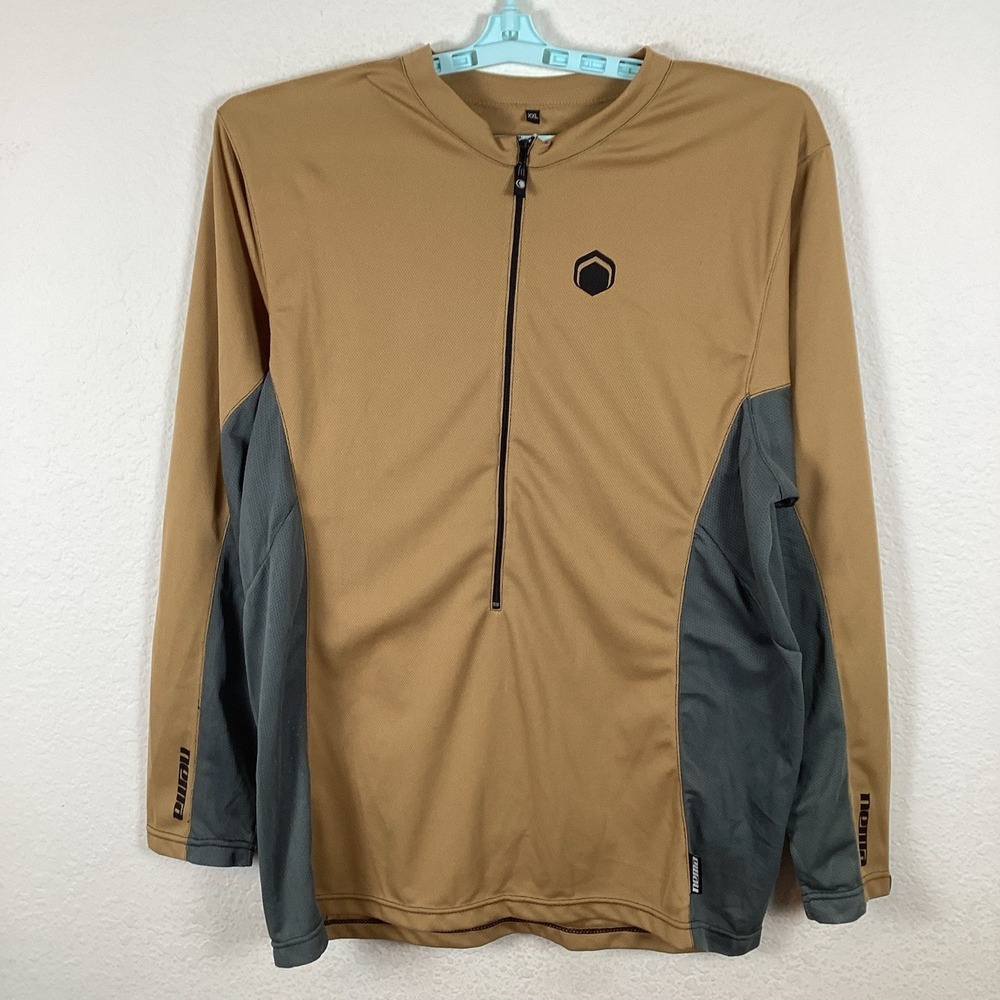 Nema Mens T Shirt Jacket Sz 2XL Long Sleeve 1/2 Zip Solid Pullover Good
